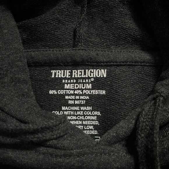 TRUE RELIGION gray hoodie - Picture 3 of 3